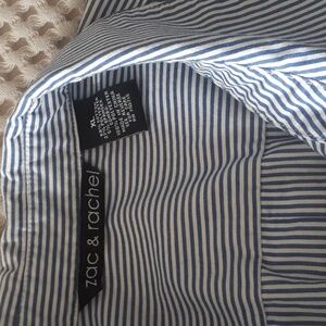 Striped button-down blouse